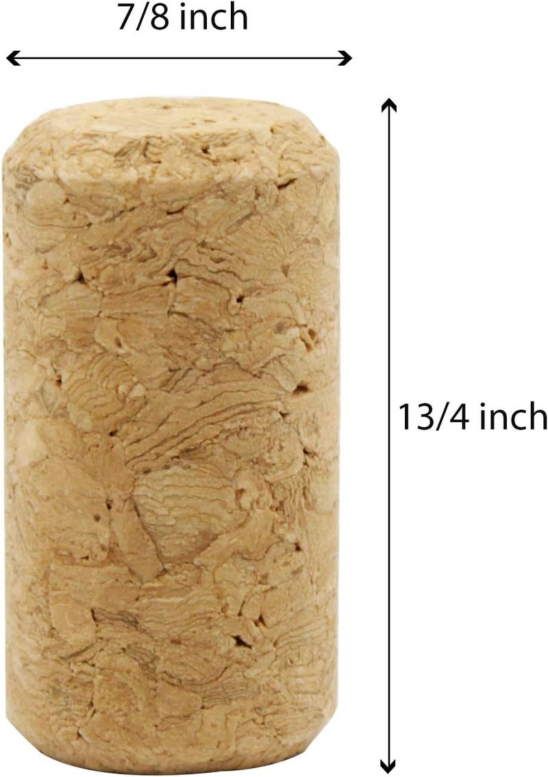 anGrace 30 Pack #8 Straight Corks, Natural Wine Corks Premium Wine Stoppers for Bottling of Wines, 7/8" x 1 3/4" - Image 2